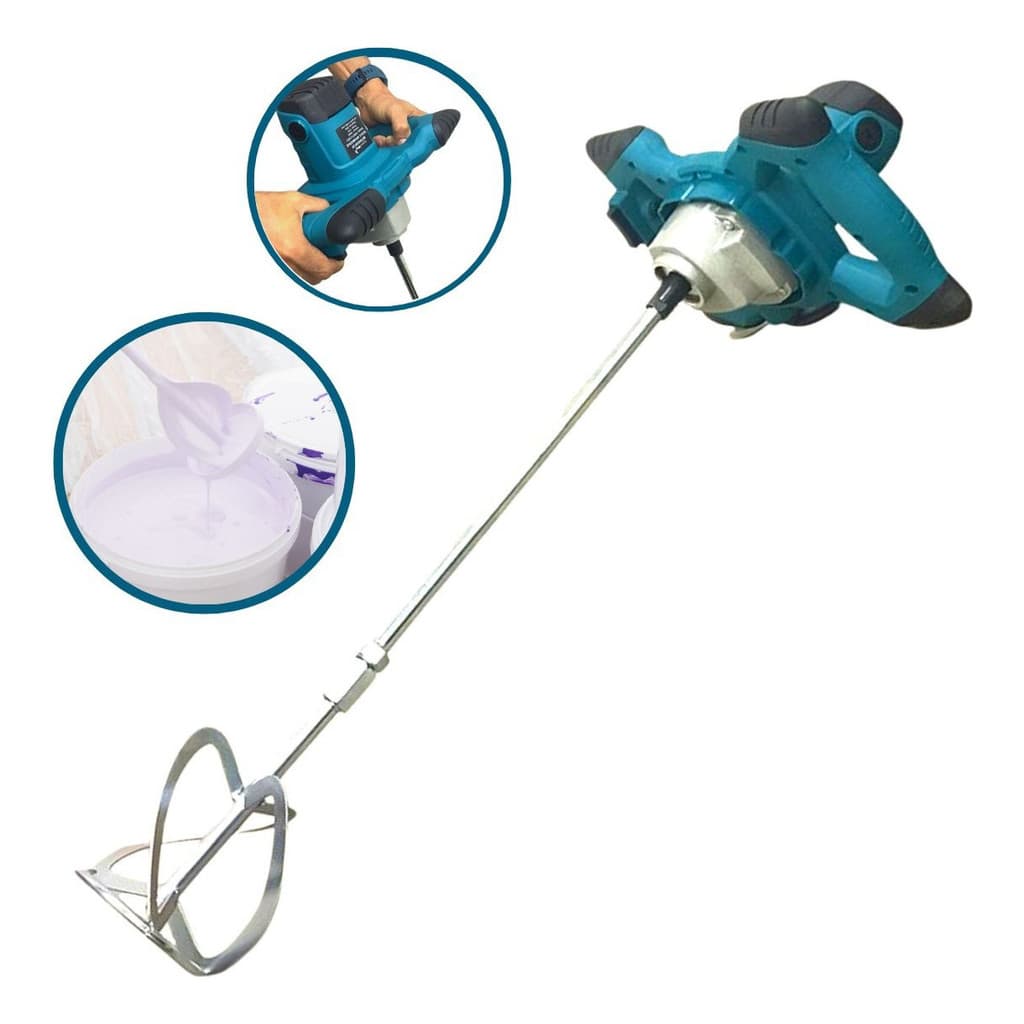 Misturador De Tinta Argamassa Elétrico 1300W Profissional 6 Vel