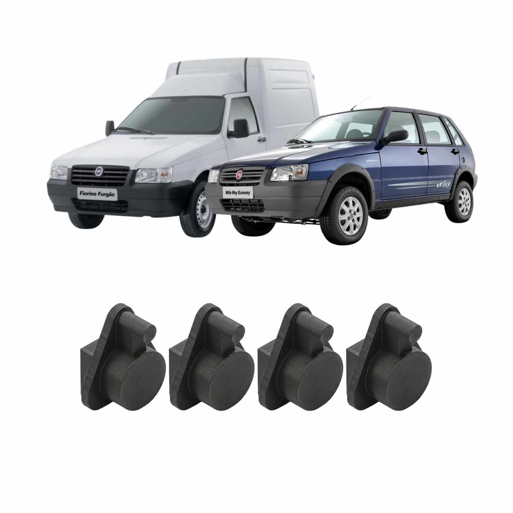 Kit 4 Trava Difusor Ar Lateral Uno  Mille 1995 a 2013
