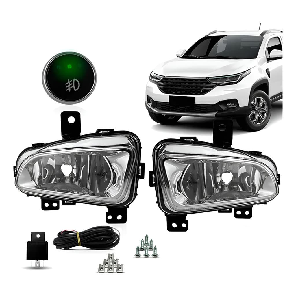 Kit Farol Milha Strada 20 21 A 2023 24 Botão Touch Universal