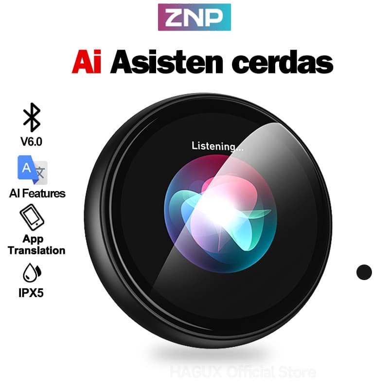 ZNP Z01 AI Conversa Equipamento Companion AI 60 Idiomas Tradução Instantânea, AI Smart Assistant Bluetooth Offline Usado