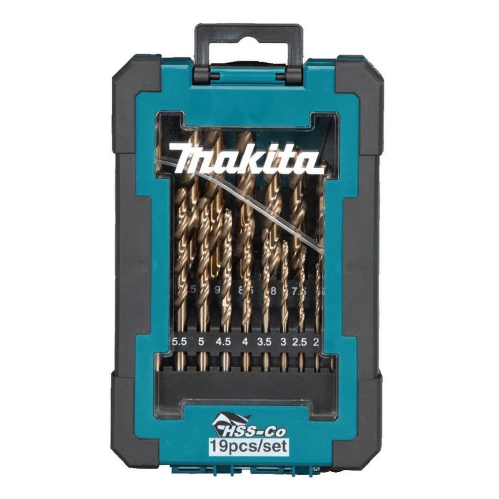 Jogo de Brocas para Metal HSS-CO 19 Peças 1 a 10mm MAKITA D-67561
