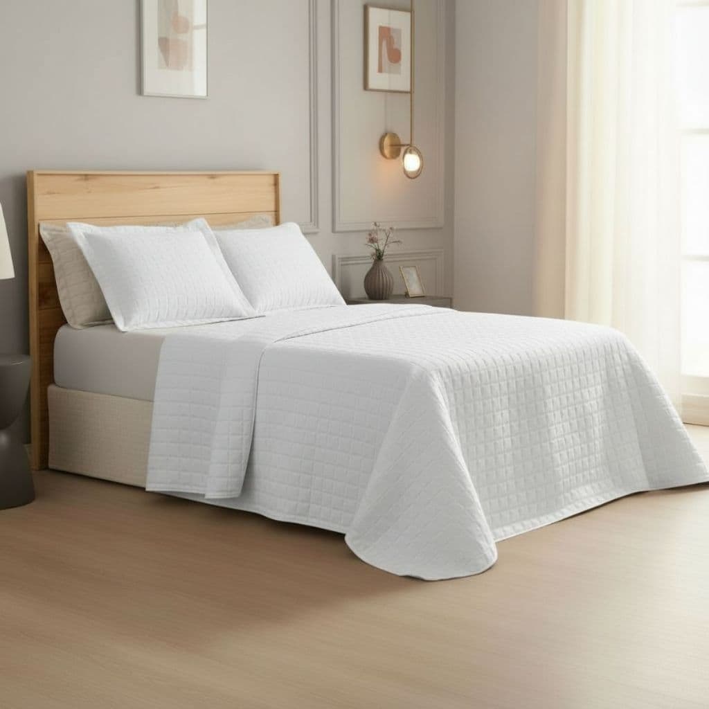 CobreLeito Matelado ATHENAS Casal Queen Dupla Face  Micropercal 400 FIOS LUXO