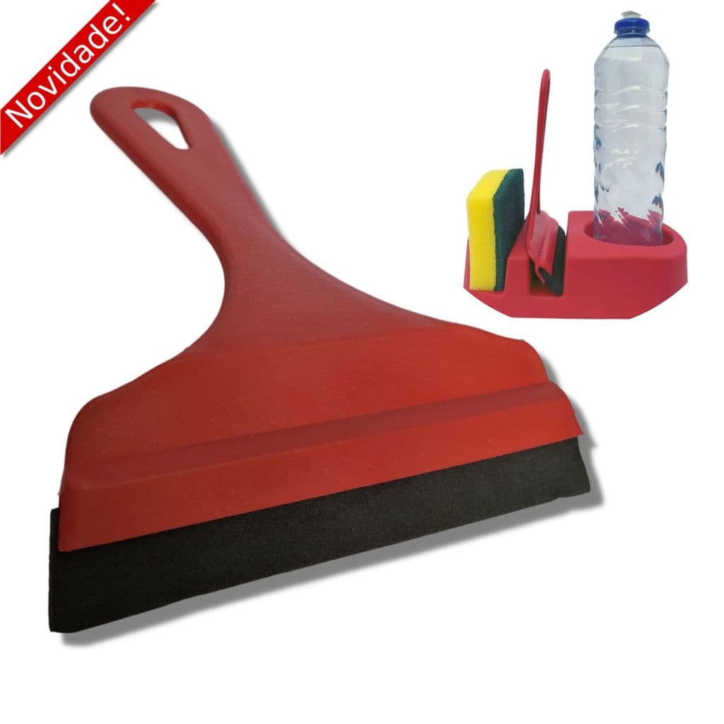 Rodo de Pia e Porta Detergente Kit Elegance de Alta qualidade Rodinho Pia