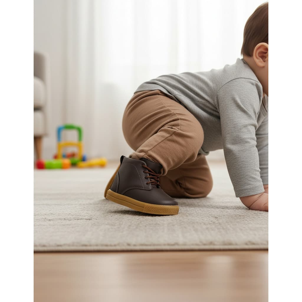 Coturno Adventure Infantil Menino Bota Casual Bebê Macia Promoção Couro Pu Lançamento 2026