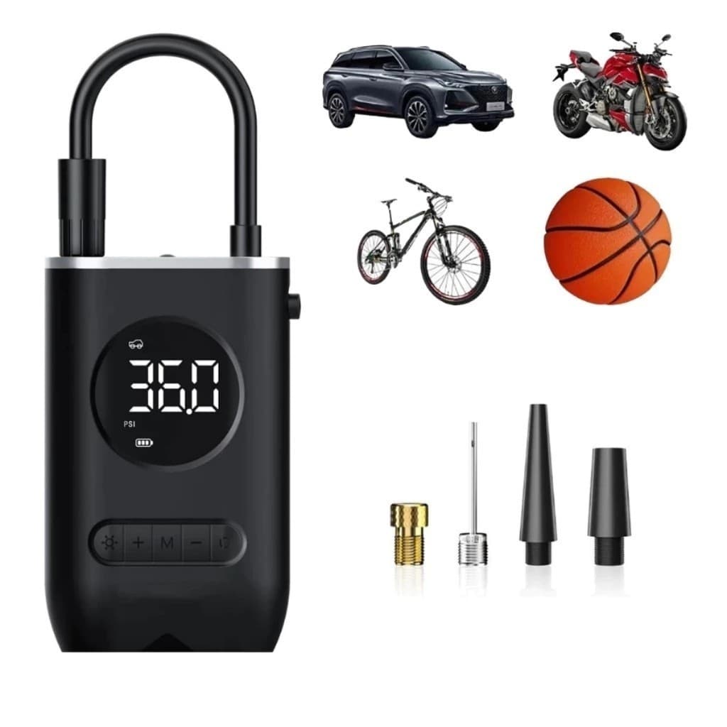 Mini Compressor De Ar Portátil Recarregável Digital USB Inflador De Pneus Envio Imediato