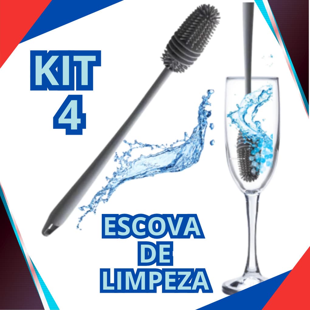 Escovas Silicone para Lavar Garrafas Mamadeiras Copos Taça Louça Flexível