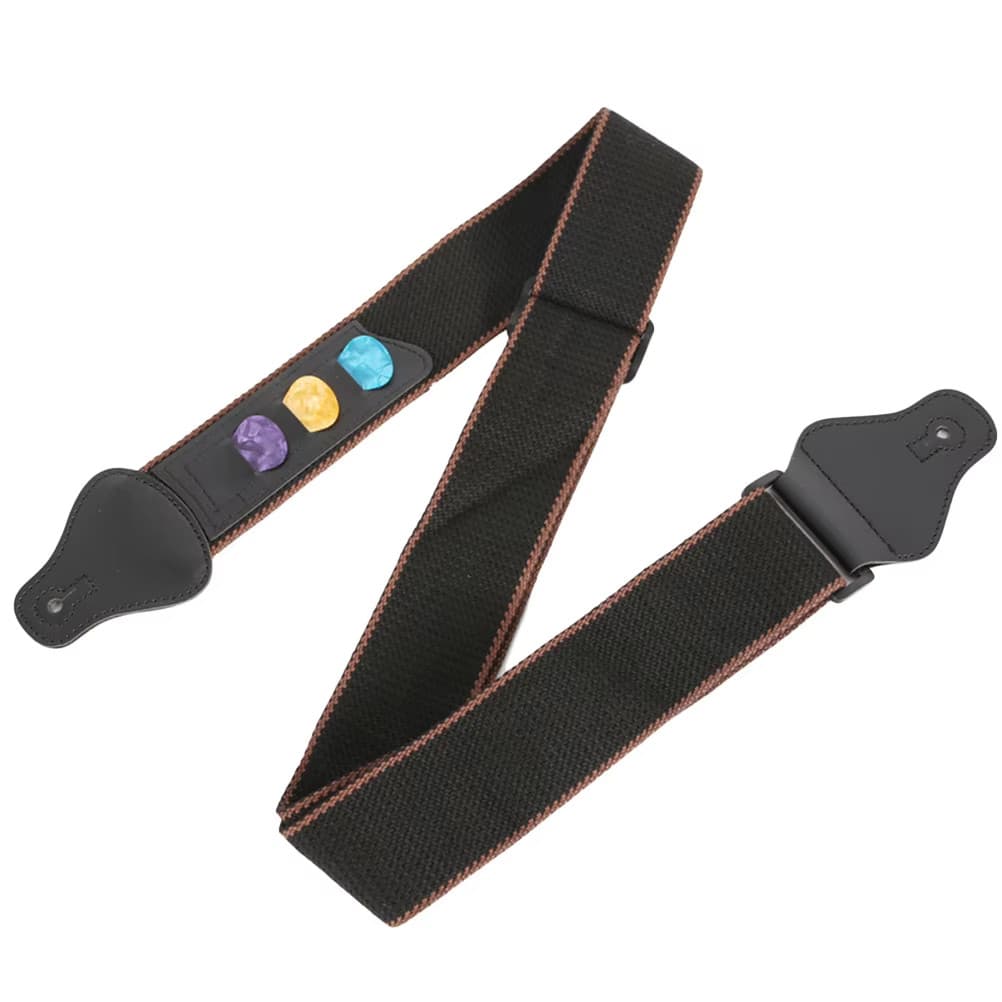 Correia para Violão e Guitarra com Porta Palhetas – Conforto e Praticidade no Palco