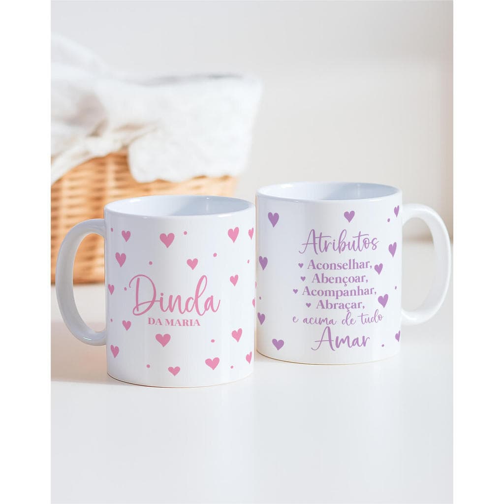 Caneca Xicara Personalizada Dindo e Dinda diversos modelos