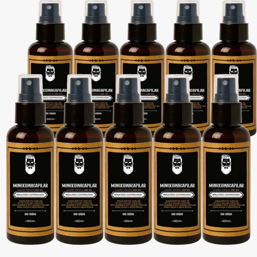 Kit 20 X Pro Barber MinoxDNACapilar Spray 120ml Crescimento Barba Cabelo Rápido Envio Imediato