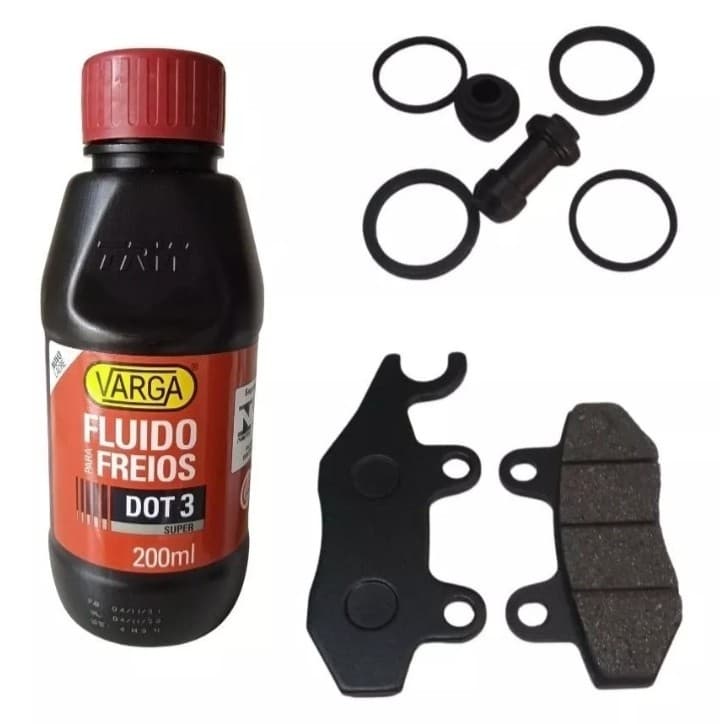 Pastilha De Freio CBX 250 Twister + Reparo Da Pinça E Fluido Freio DOT 3 Varga