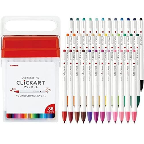 Zebra Water-based Marker ClickArt 36 Colors with Case WYSS22-36C-N
