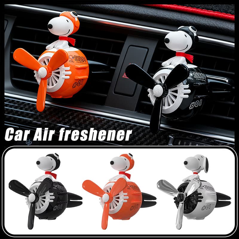 Piloto Snoopy Carro Aromaterapia Ambientador Dos Desenhos Animados Rotação Hélice Saída Ventilação Ambientadores Perfume