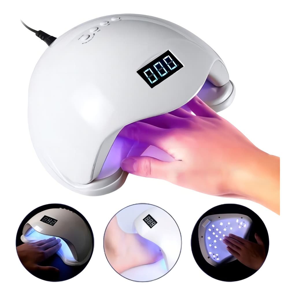 Cabine LED UV 48W Luatek Sensor Temporizador Unhas Gel Branco