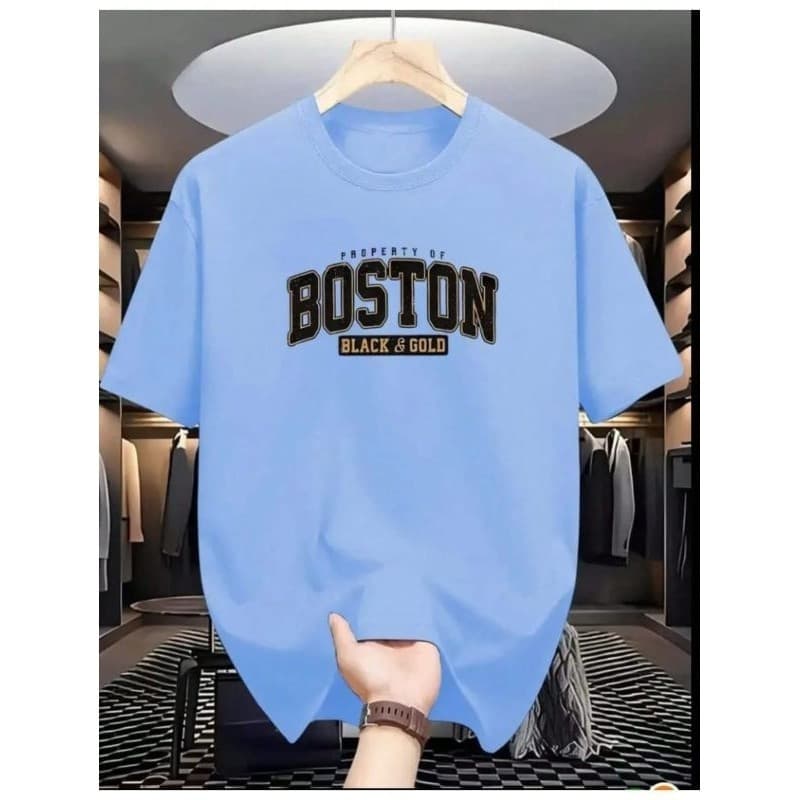 Camisa unissex Estampa 100% Algodão Boston Blak
