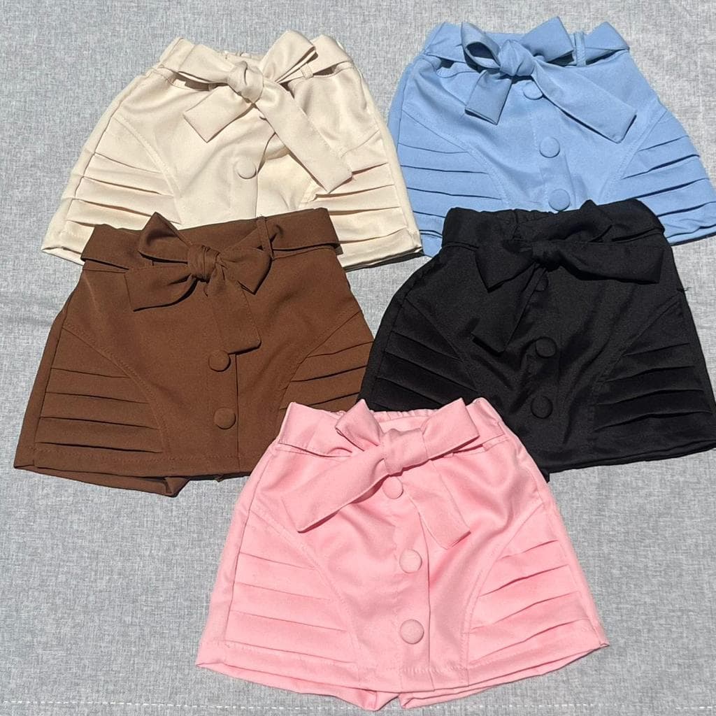 Short Saia Alfaiataria Elegante Meninas 2 a 10 anos