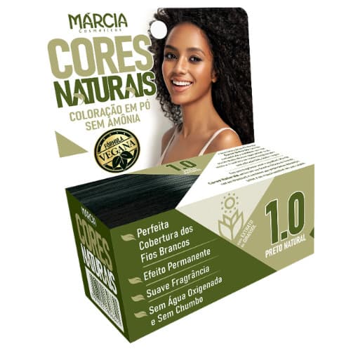 Coloração em Pó Márcia 1.0 Preto Natural 12g