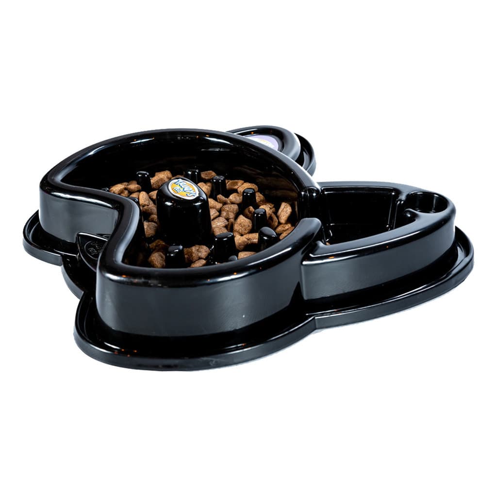Comedouro Para Cães Cachorro Truqys Pet - Dogger 2em1 Cor Preto