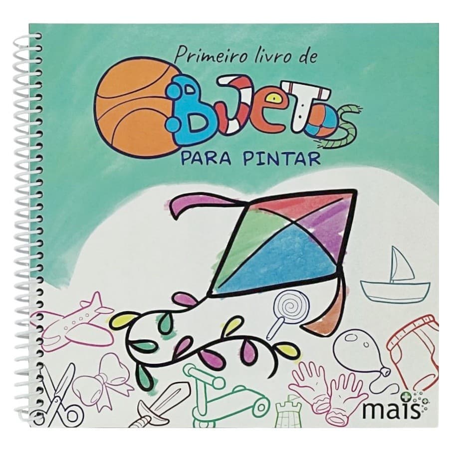 Primeiro Livro De Objetos Para Pintar - Tamanho 20x20 Cm - 96 Páginas - Em Espiral