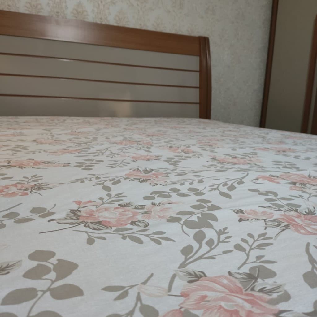 Lençol 100% Algodão Sem Elástico Virol Estampado Cama Box Solteiro, Casal, Queen