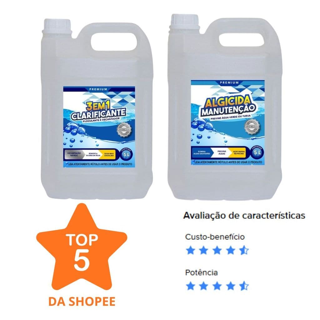 kit piscina transparente Clareador de Piscina 3 em 1 economiza tempo e esforço