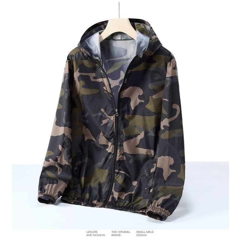 Jaqueta Camuflada De Proteção Solar Para Homens-Esportes De Verão , plus size , Respirável , Pesca Ao Ar Livre , Adequad
