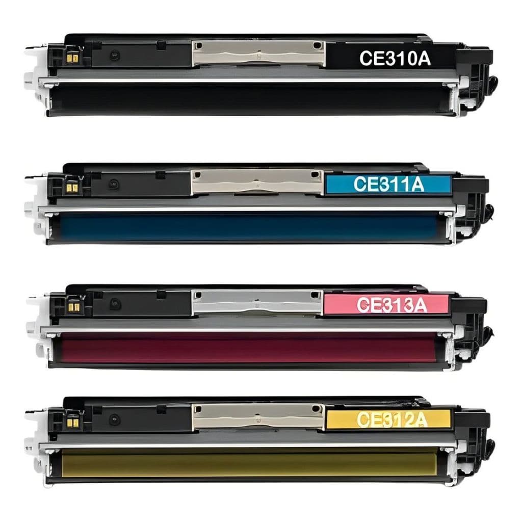 Kit 4 Toners Cp1025 M175a M176n M177fw Cores Vibrantes 310a