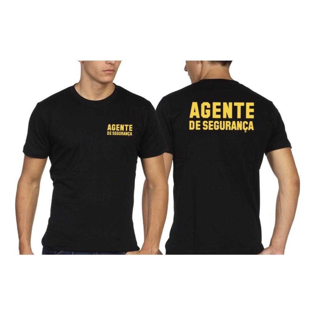 Camiseta Camisa Estampada Profissão Agente de Segurança 100% algodão