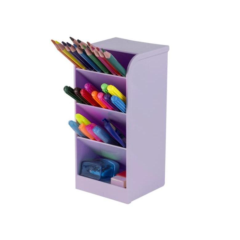 Organizador Diagonal Lilas Porta Caneta Mesa Bancada Waleu Escritório Escolar