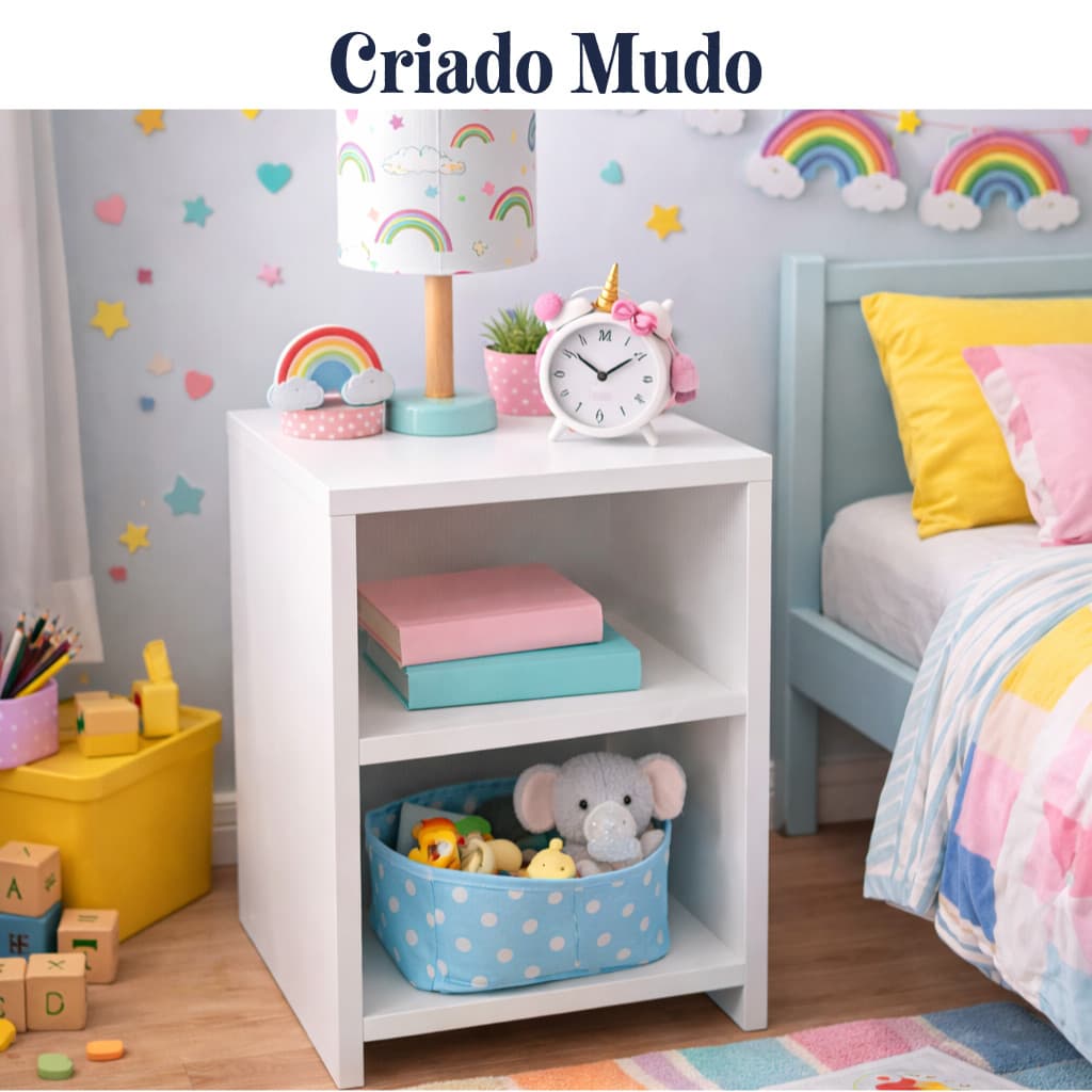 Mesa Cabeceira 100% MDF 45x25x30 Criado Mudo Nicho Cozinha Escritório Quarto Sala Chapa Placa 15mm