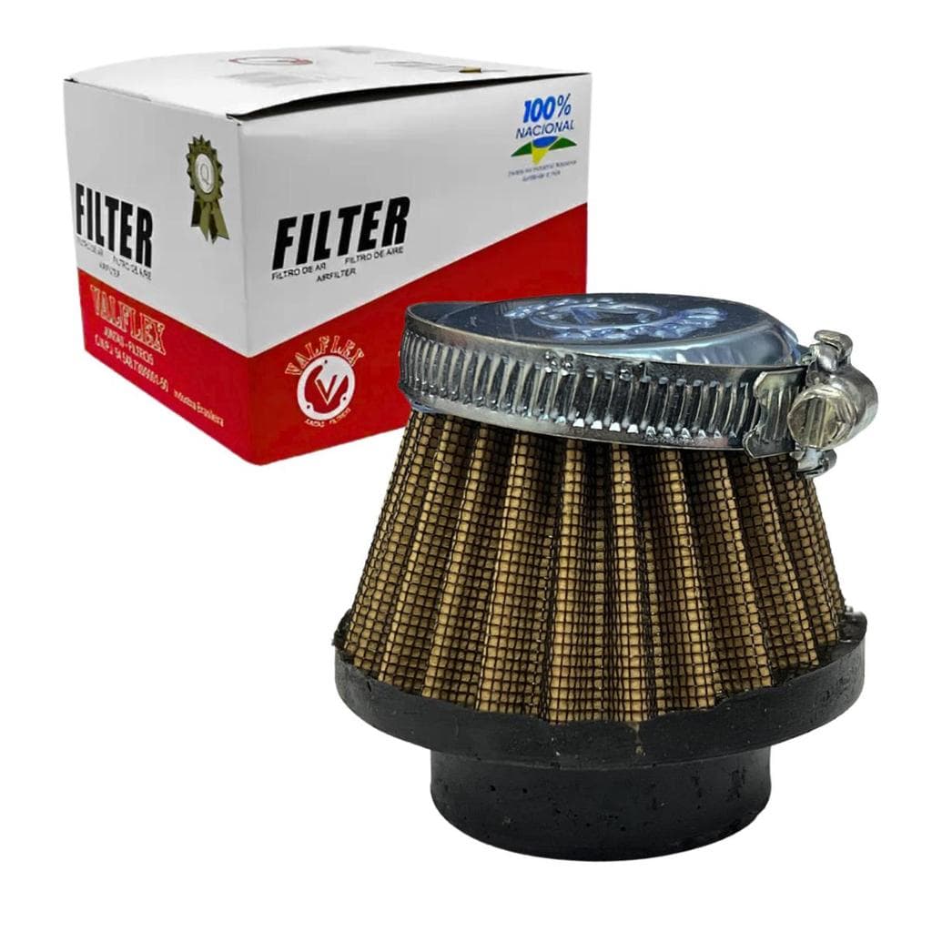 Filtro Ar Esportivo Conico Para Moto 33mm Biz100 Pop Shineray 50