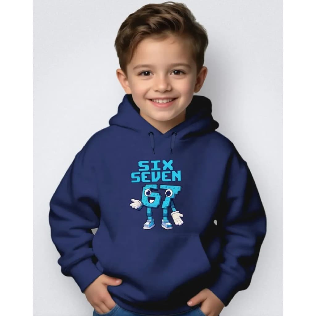Blusa Moletom Infantil Canguru Capuz Inverno Six Seven Meme Flanelado Novidade Envio 24h