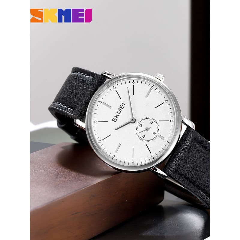 SKMEI Moment Beauty Watch Quartz Duas Mãos Meio Relógio Masculino Relógio de Quartzo Simples Estudante Cinto de Alto Val