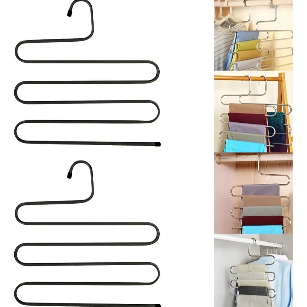 Conjunto de Rack para calças de Metal com 5 grades, cabide retrátil multifuncional, adequado para roupas e toalhas