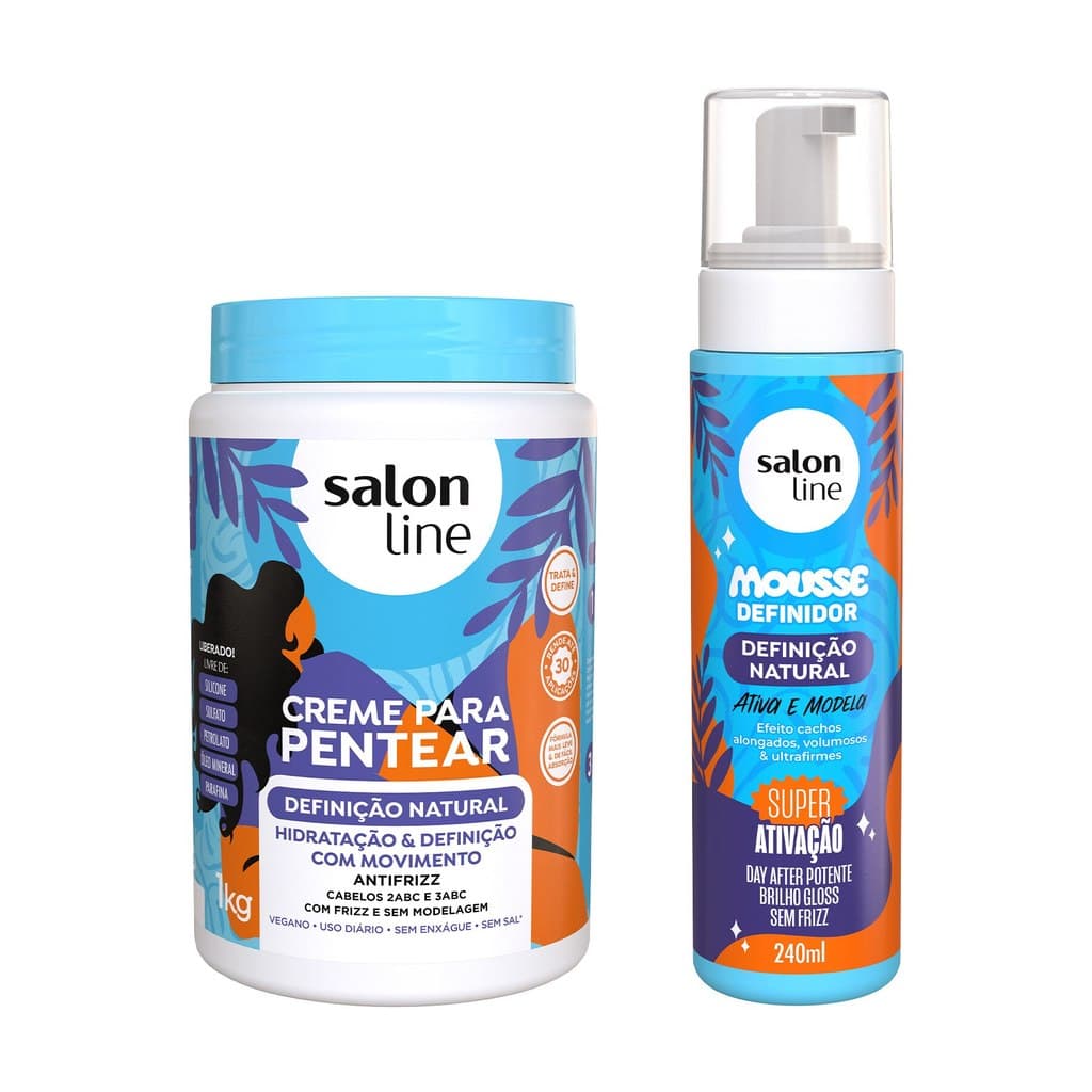 Kit Definição Natural com Mousse e Creme para Pentear