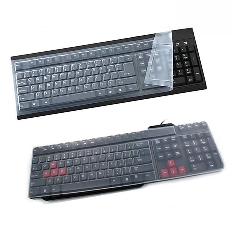 Película protetora universal de silicone, nova, de 1 peça, adequada para teclados de computadores de mesa.