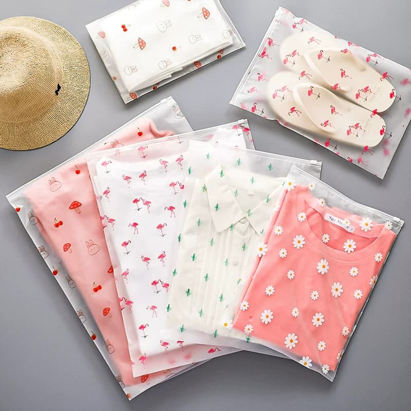 Saco de armazenamento impresso saco organizador de roupas saco de armazenamento Anti-poeira saco de embalagem de viagem