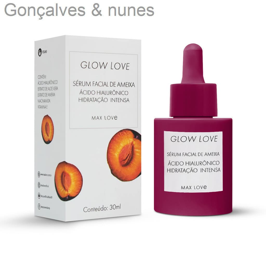 (V)Sérum Facial de Ameixa Glow Love - MAX LOVE3XII