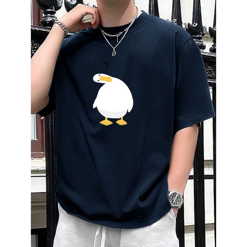 T-shirt estampada com pato fofo para homem