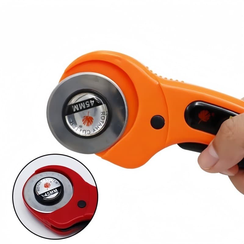 Cortador Rotativo de Tecido 45mm Cabo Ergonômico Emborrachado, Couro e Artesanato  - Bingo