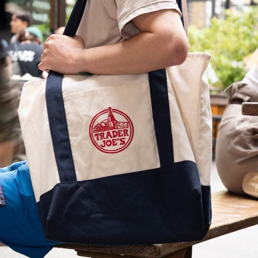 Sacola Grande Trader Joe Bolsa De Compras De Lona Reutilizável Dobrável Lavável Na Moda Para Viagens