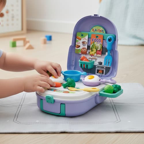 Cozinha de Brinquedo na Malinha Menino Panelinha Fogãozinho Infantil