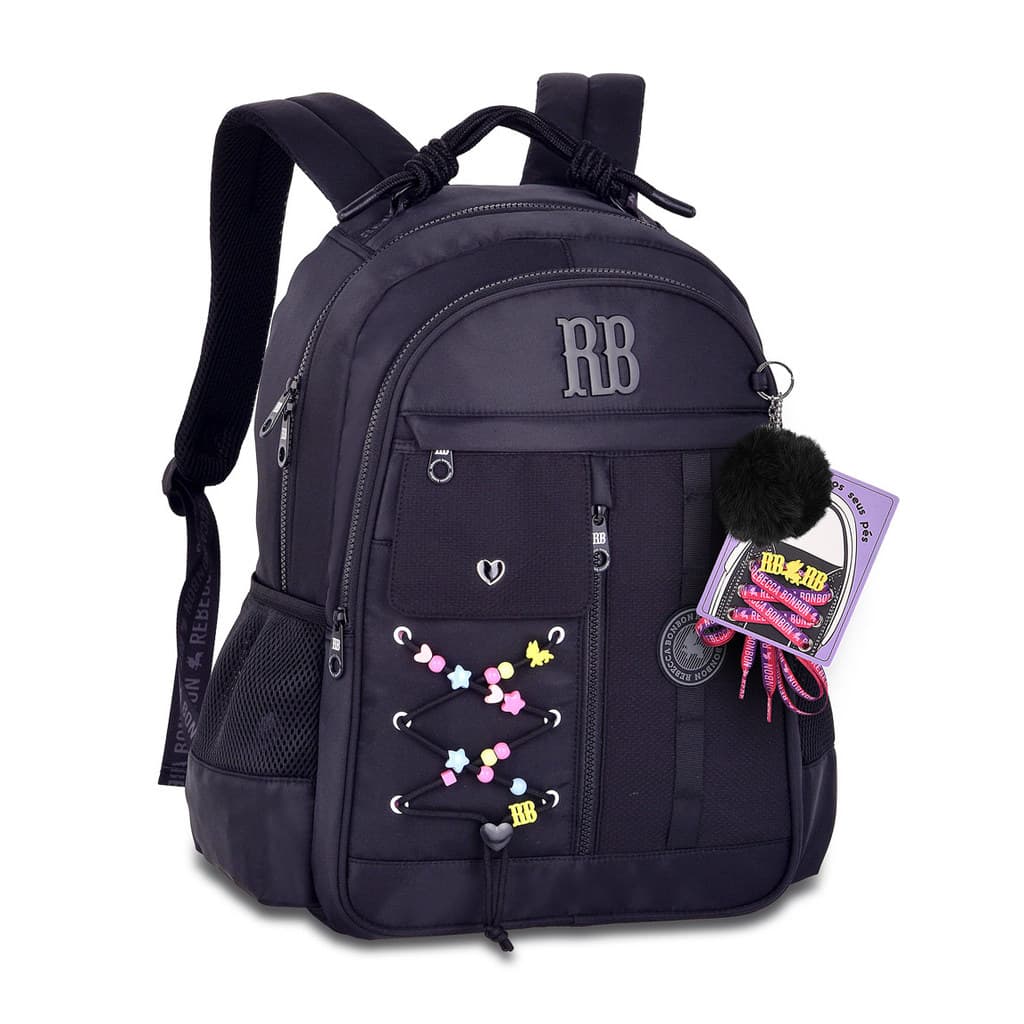 Mochila Escolar Estilosa 17,5 RB27424 Rebecca Bonbon