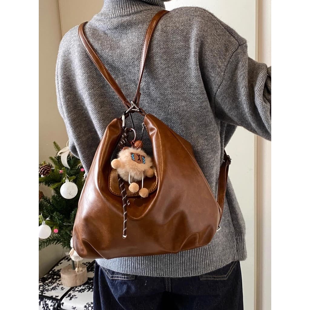 Multifuncional saco de grande capacidade feminino 2026 outono inverno novo estilo bolsa de ombro Retro saco do mensageir