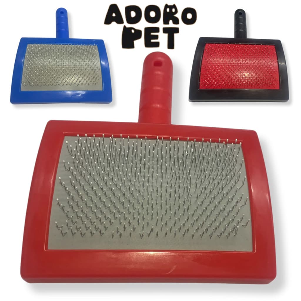 Escova Rasqueadeira Pente Tira Pelos para Cachorro Gato Remove Pelos Mortos Cerdas de Aço Resistente