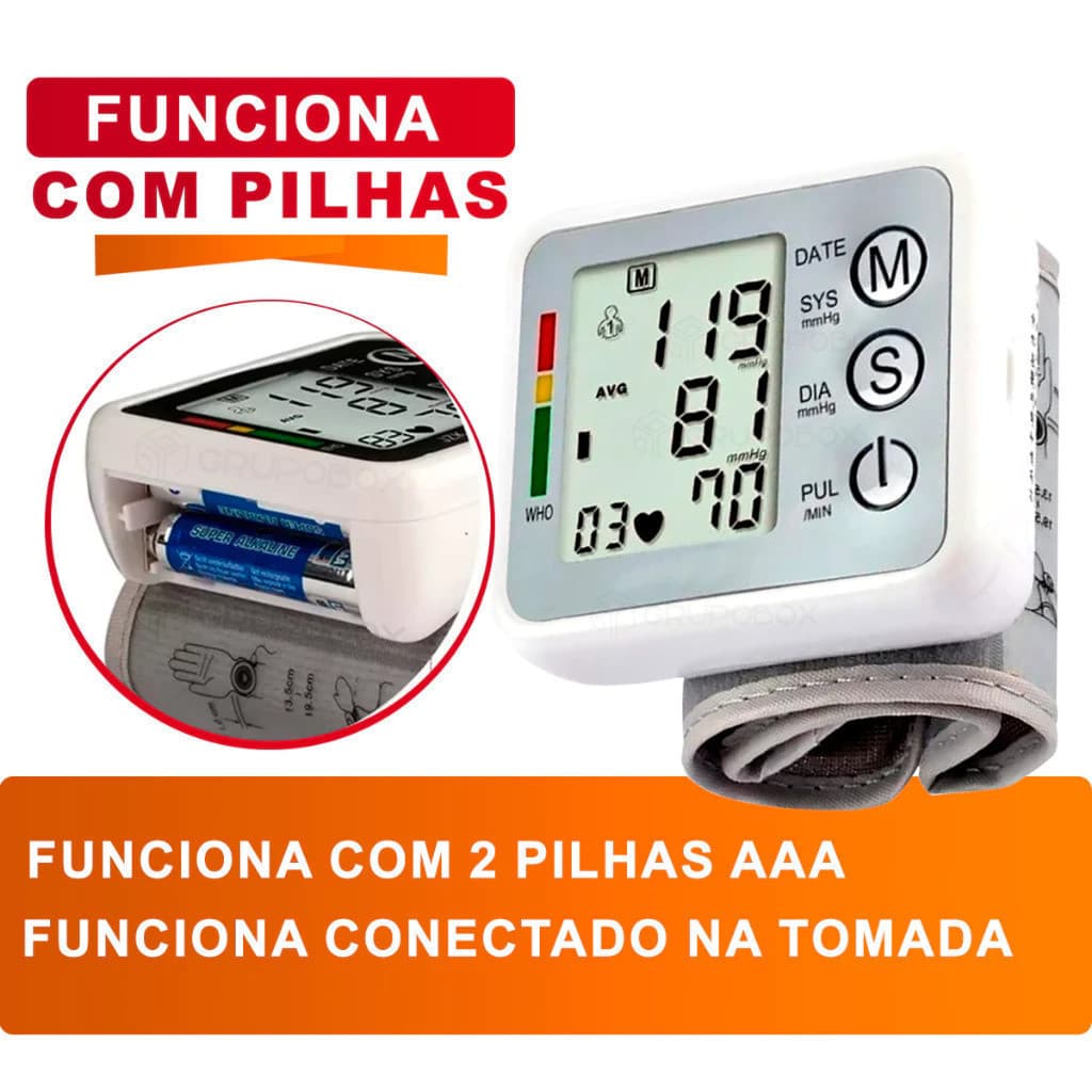 Medidor De Pressão De Pulso Digital Com Monitor Inteligente De Voz , Aparelho