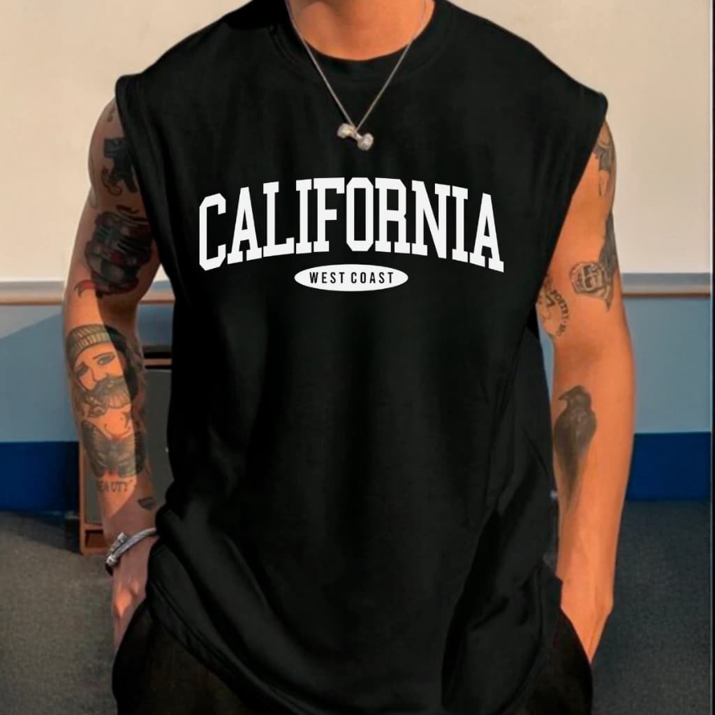 Regata Oversized Masculina Camisa Cavada Estampada California Academia Casual
