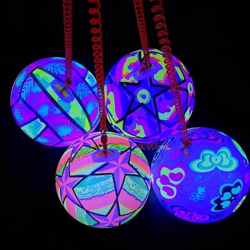 Kit 5 a 30 Bolas de Vinil com Cordão e LED Colorido – Brinquedo Infantil