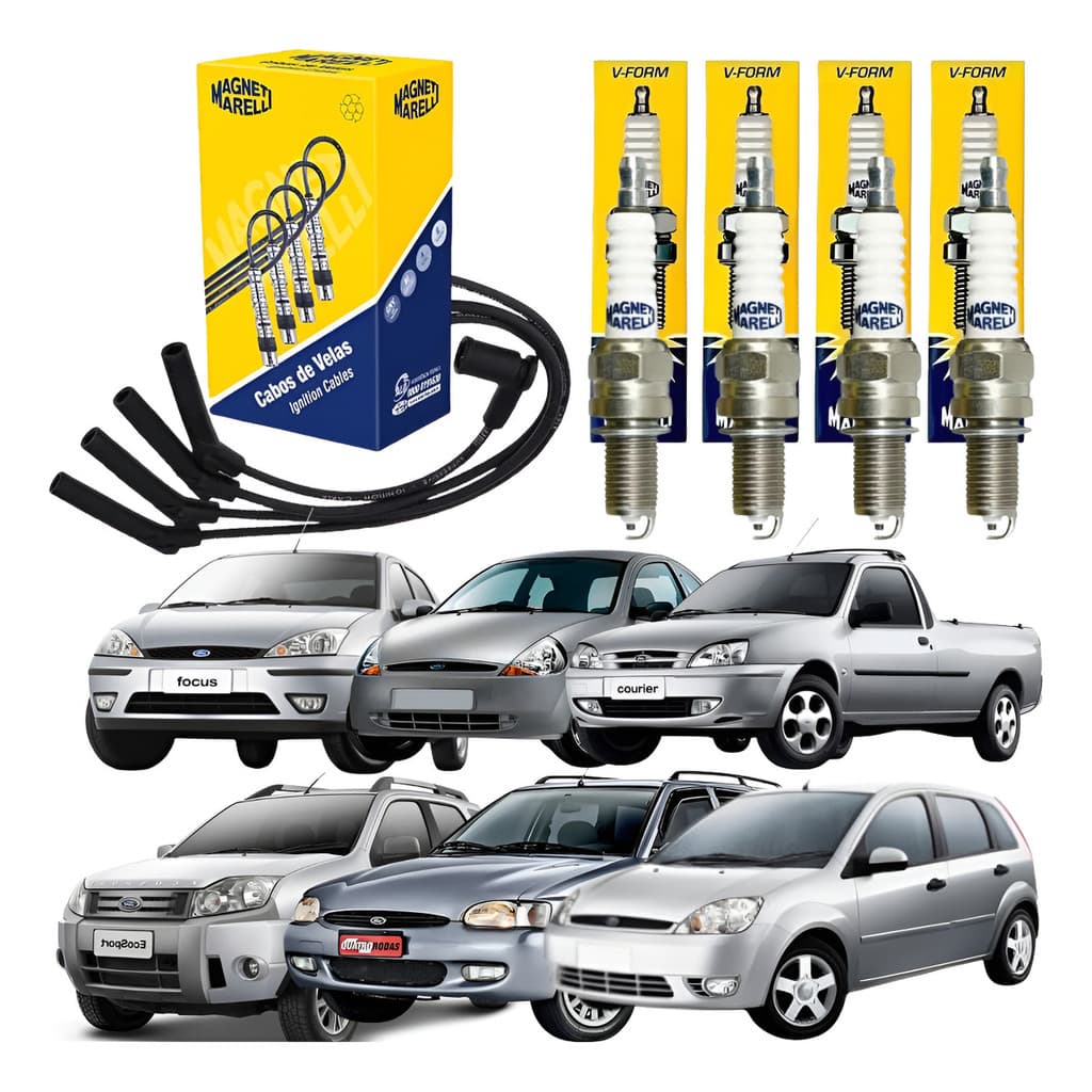 Kit Cabo E Vela Fiesta Zetec Rocam 1.0 8v 2000/2001 Gasolina
