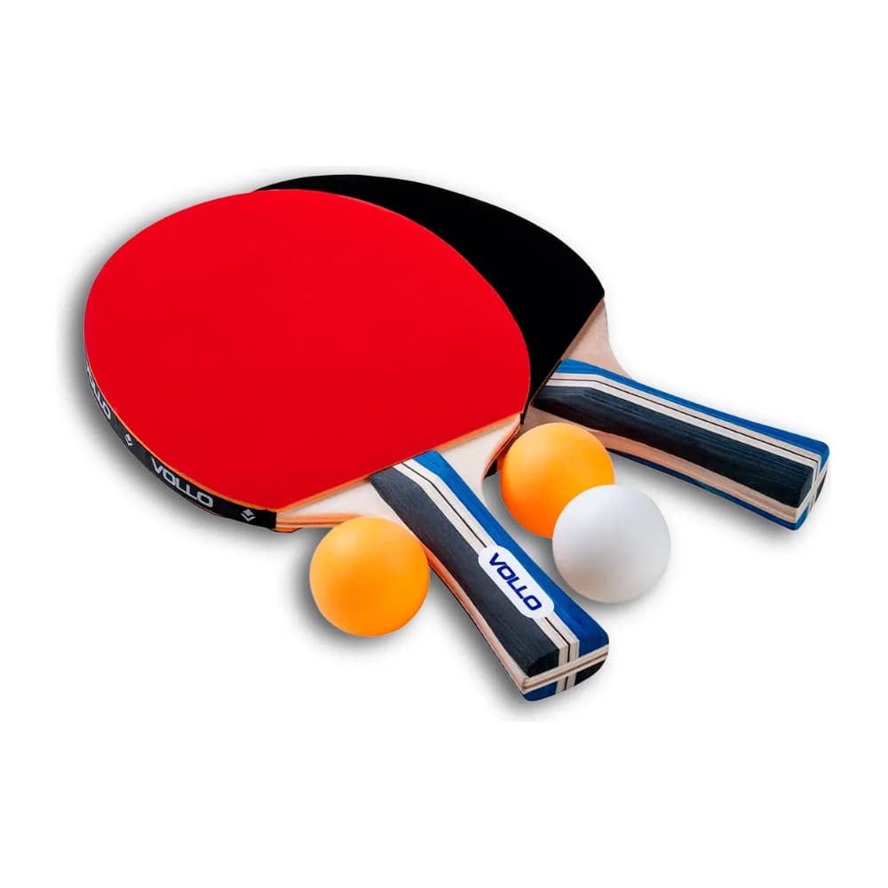 Conjunto Tênis De Mesa Vollo 2 Raquetes + 3 Bolinhas Leisure Vollo