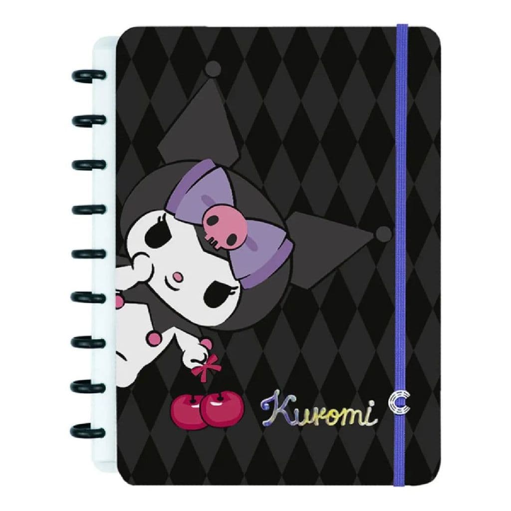 Caderno Inteligente Médio Kuromi 80 Folhas Caderno Inteligente Kuromi